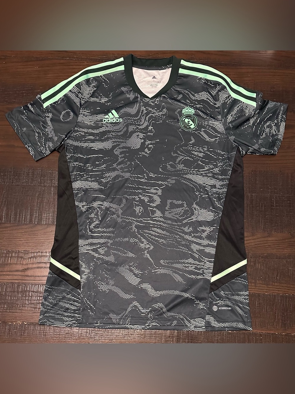 Adidas Real Madrid Soccer Jersey Men's Size Large Green Futbol FC Aeroready